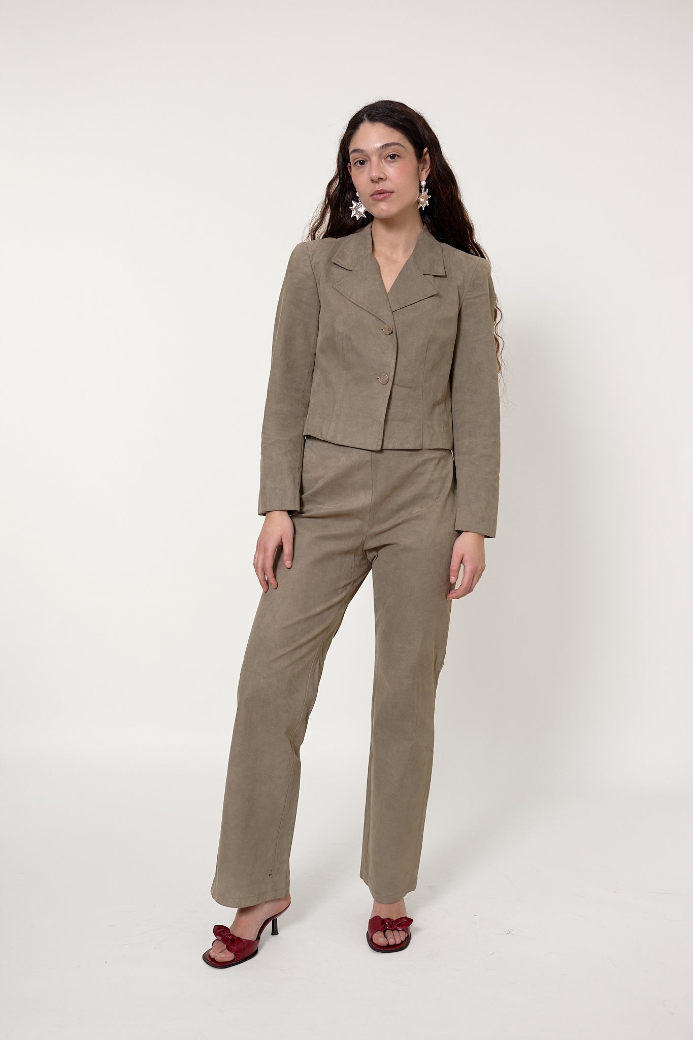 90s suede suit