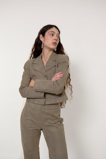 90s suede suit