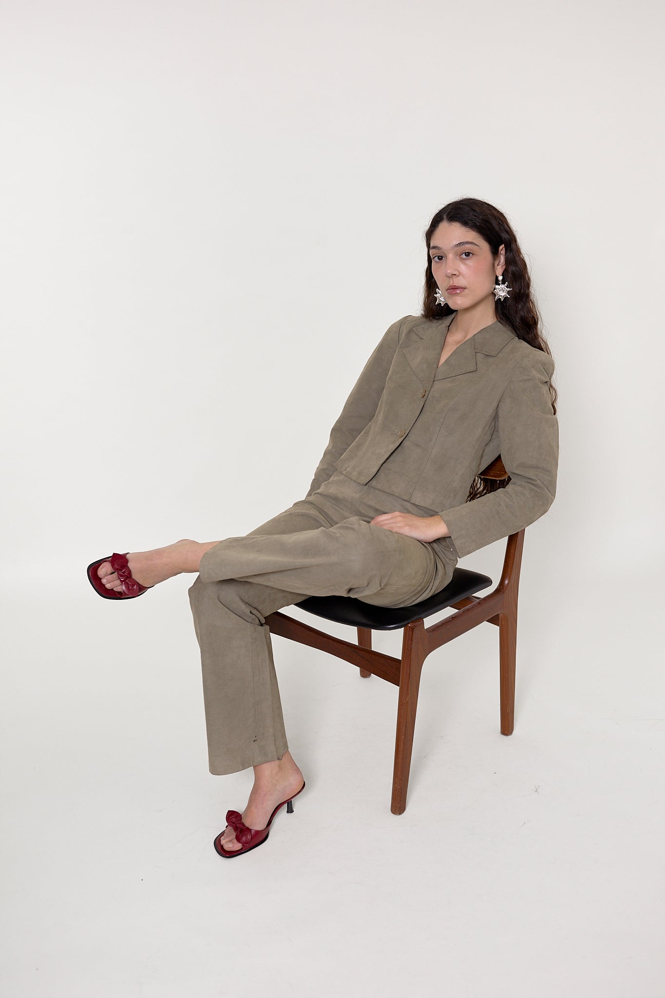 90s suede suit
