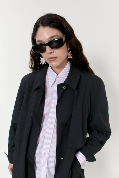 Classic black trench coat