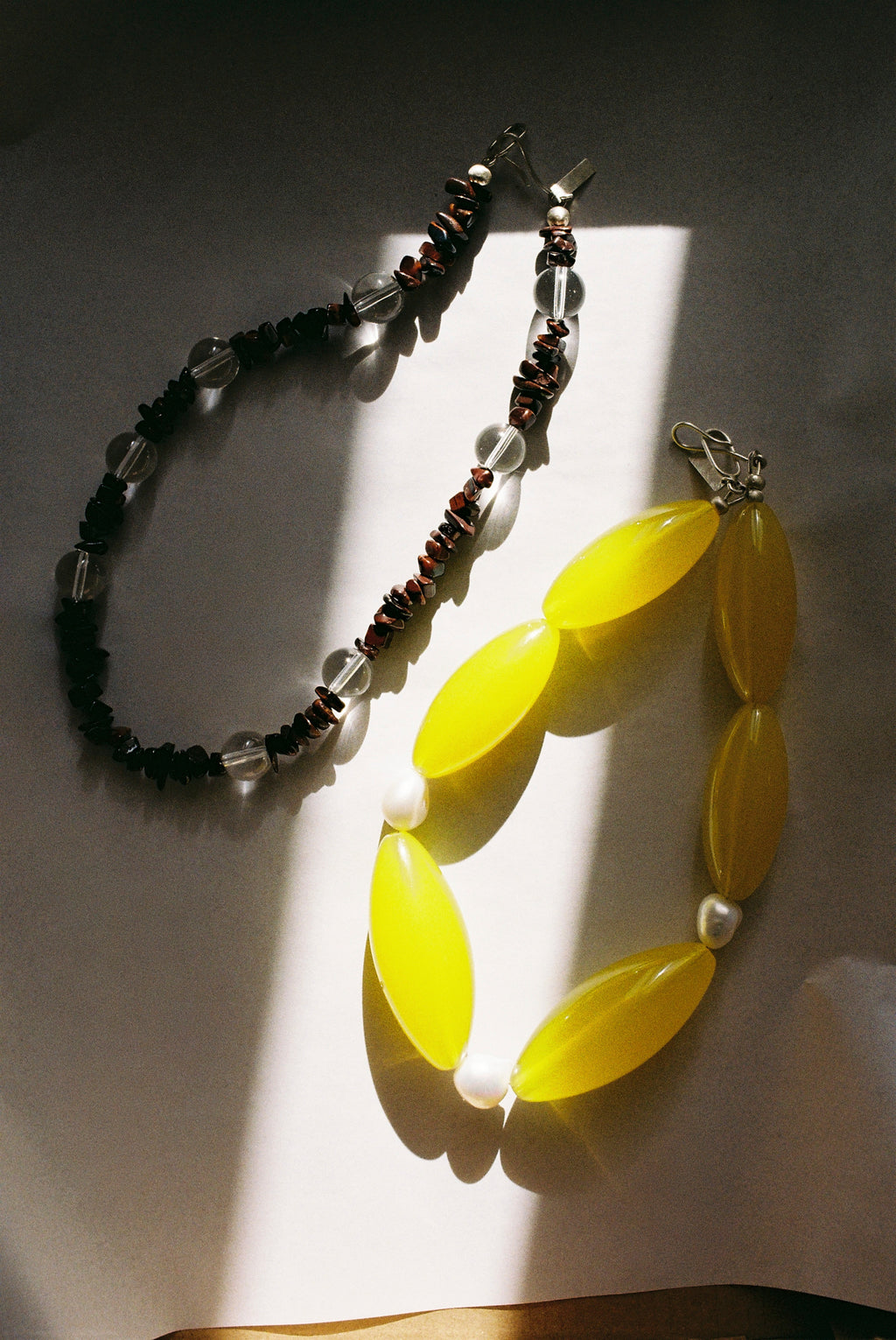 Bull’s eye and quartz necklace