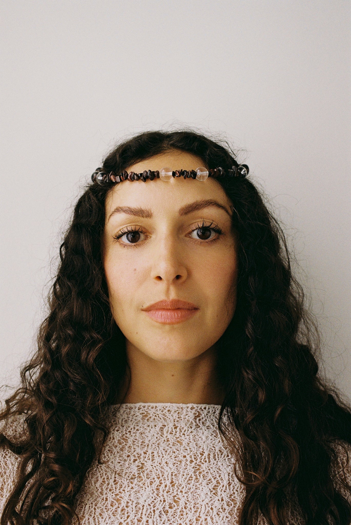 Bull’s eye and quartz necklace