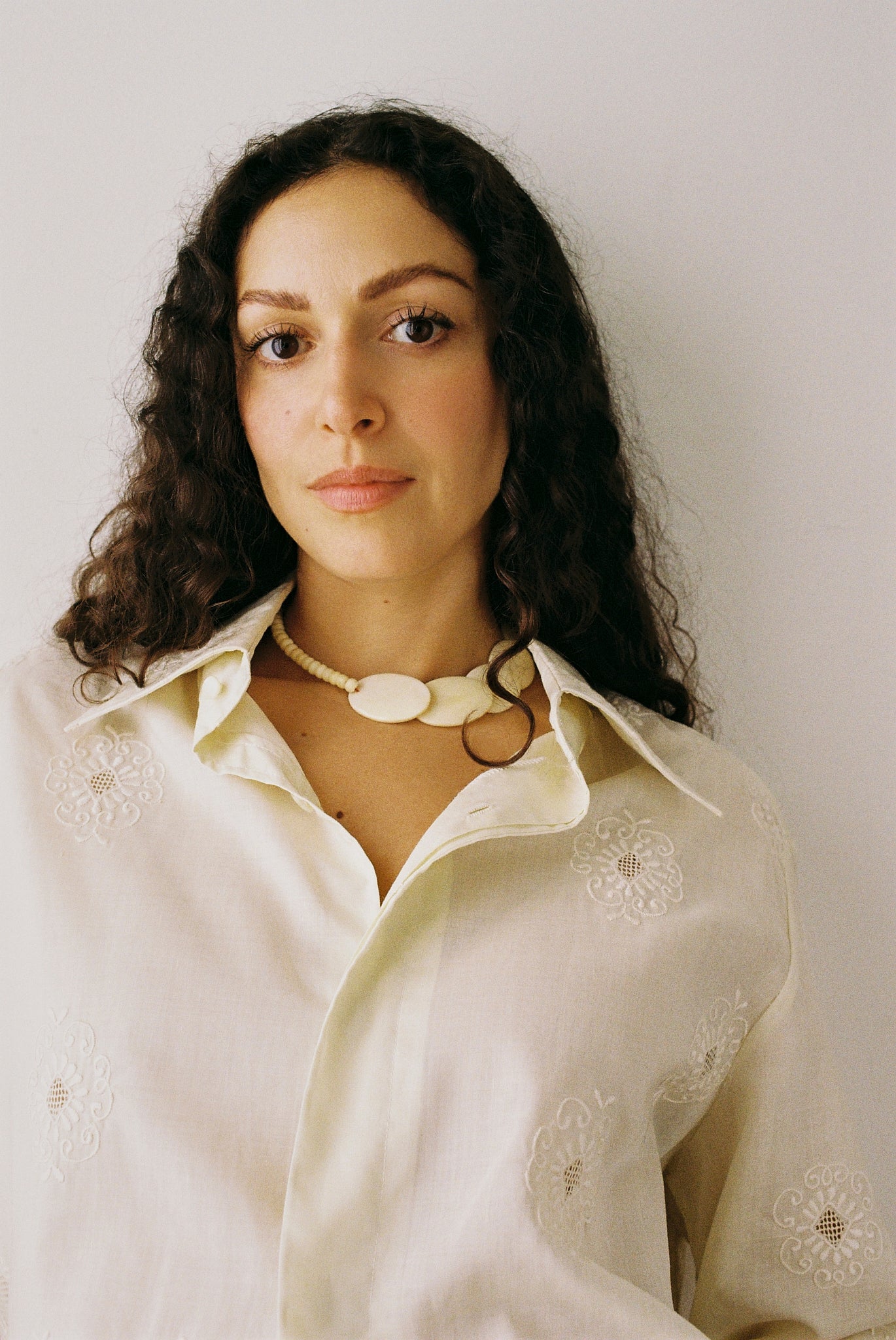 Ivory bone asymmetry necklace