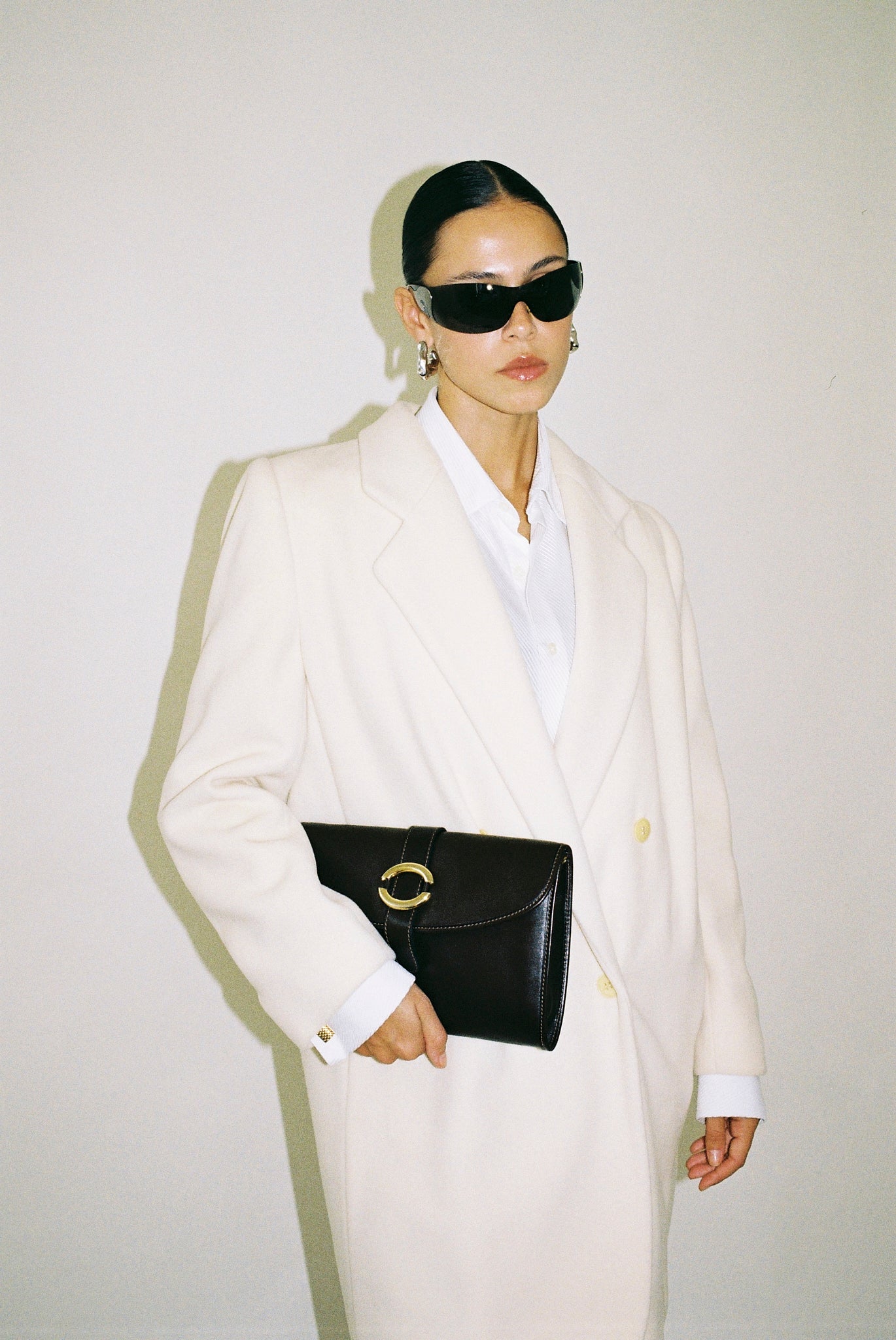 Box San Sebastián leather clutch bag