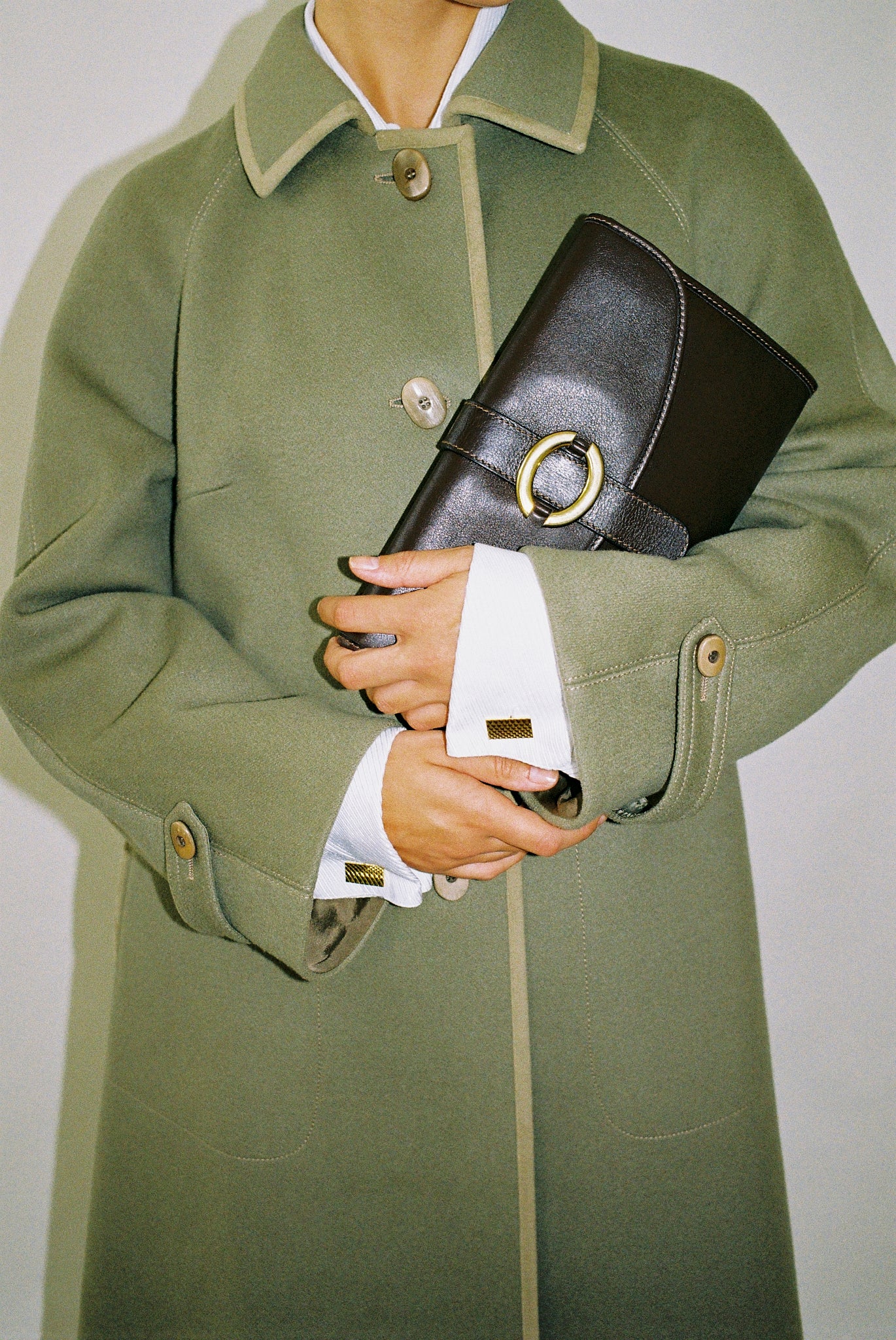 Pure new wool swing coat