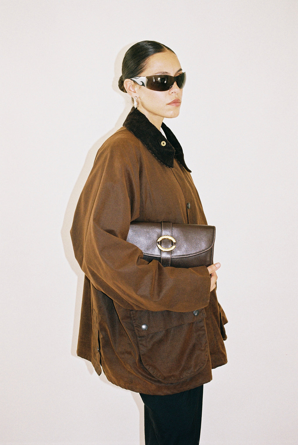Box San Sebastián leather clutch bag