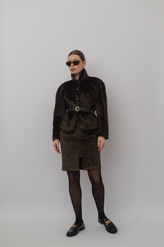 Retro skirt suit