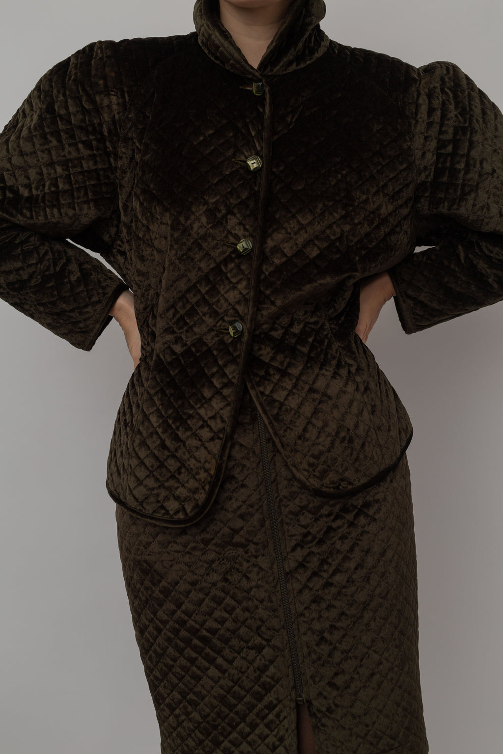 Retro skirt suit