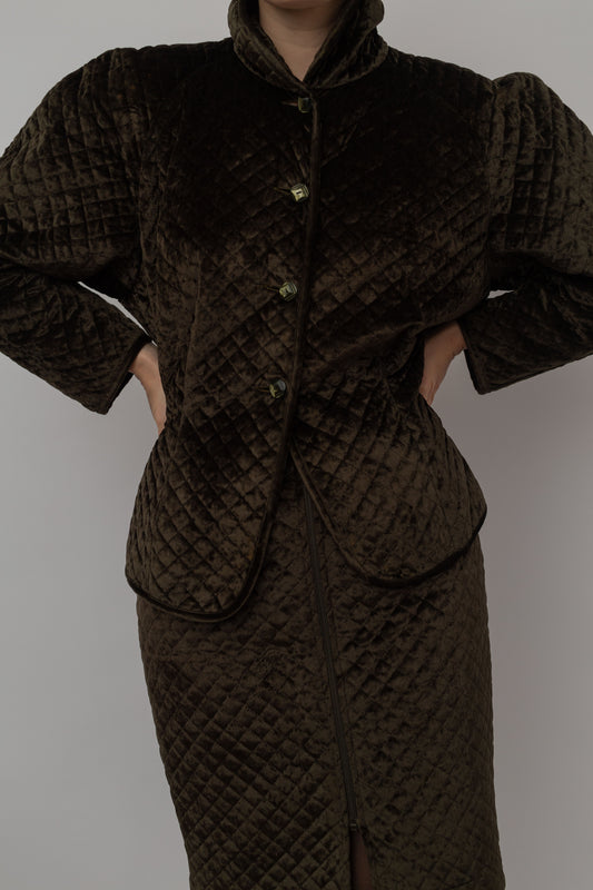 Retro skirt suit
