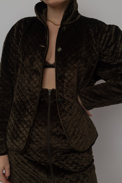 Retro skirt suit