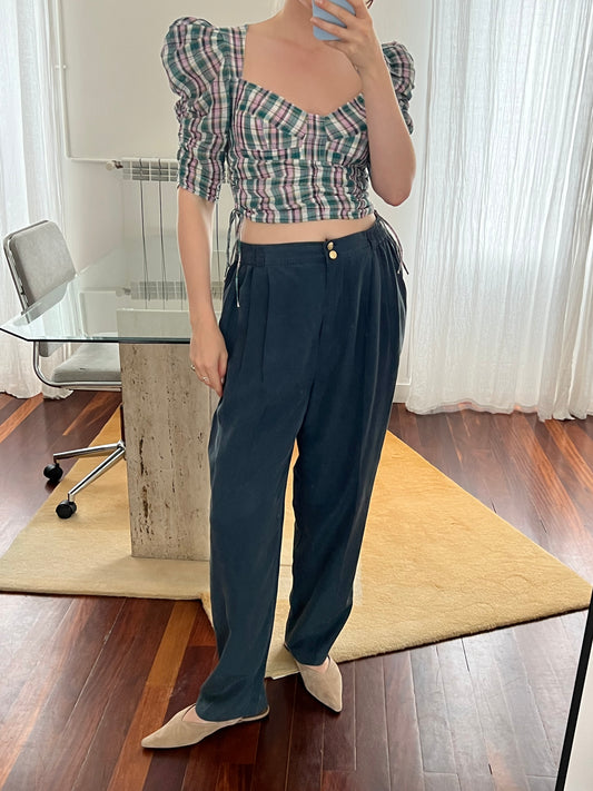 Silk summer trousers