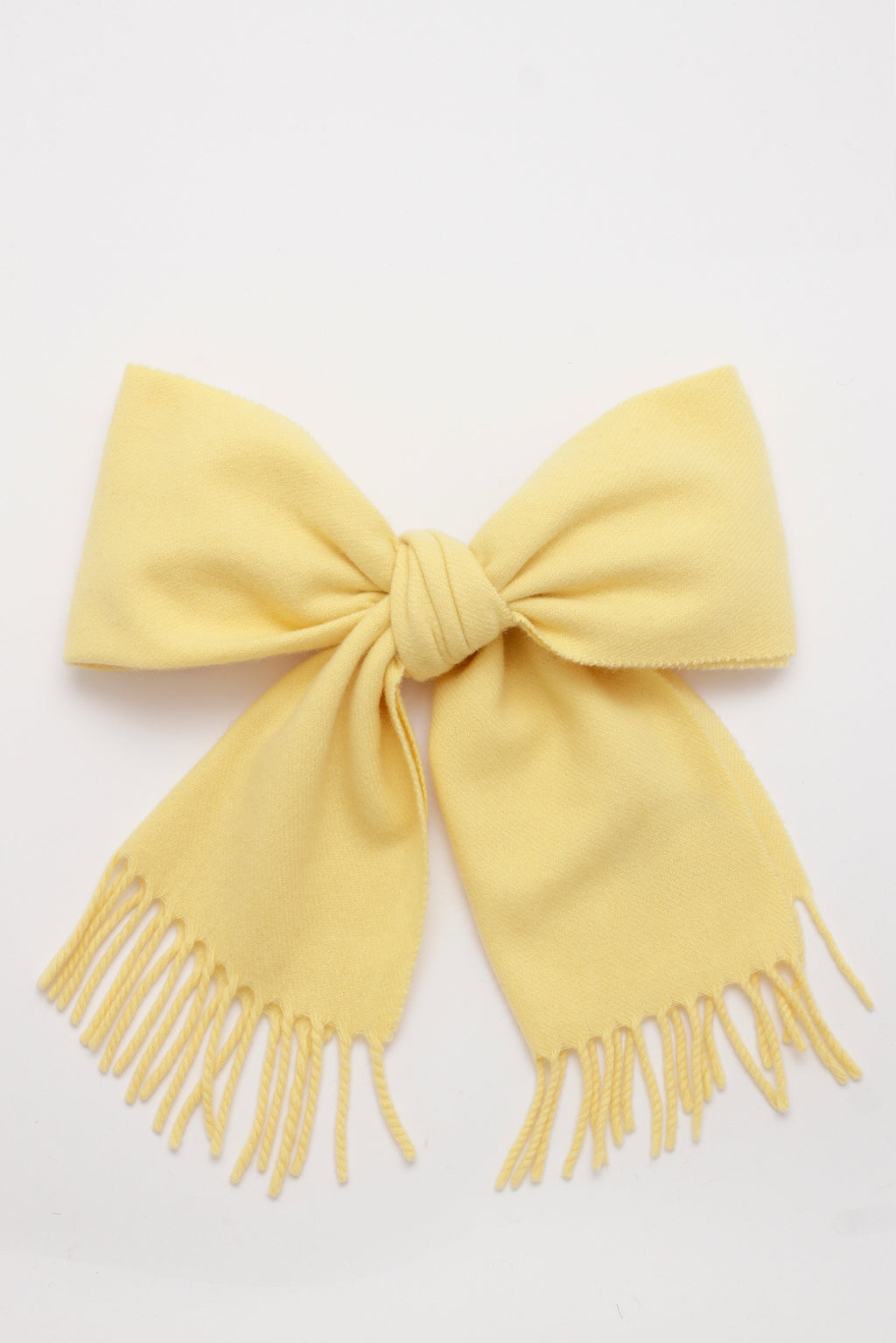 Pastel yellow cashmere scarf