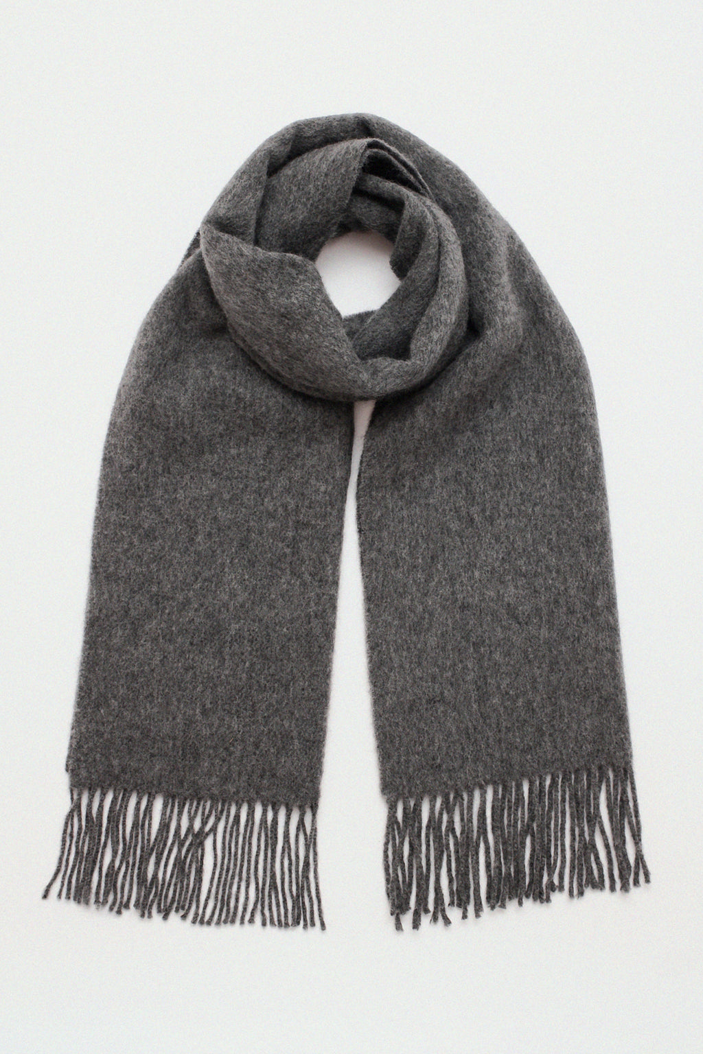 Grey lambswool scarf