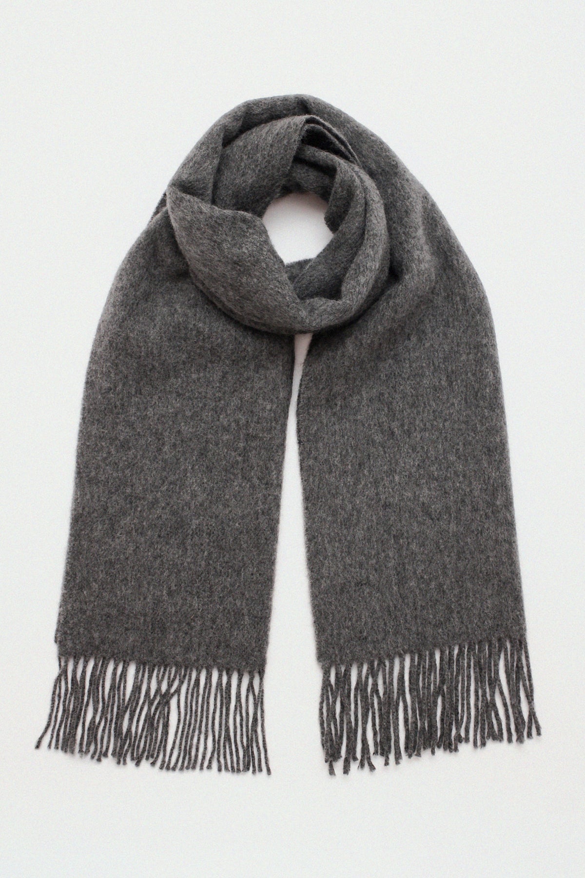Grey lambswool scarf