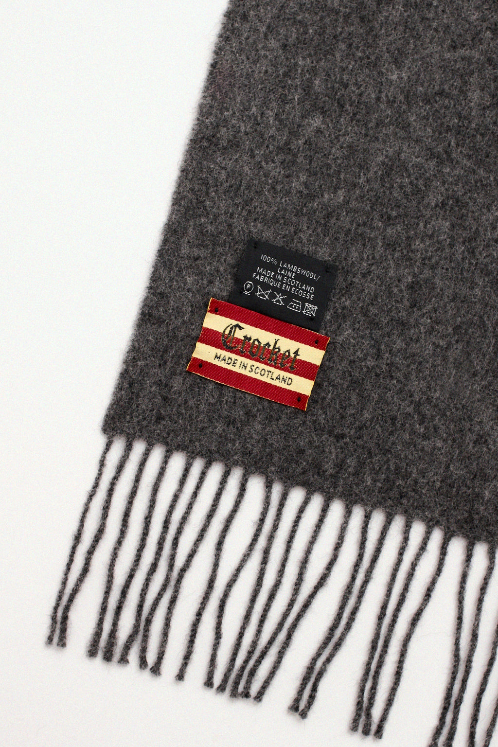 Grey lambswool scarf
