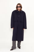 Oversized wool blend coat