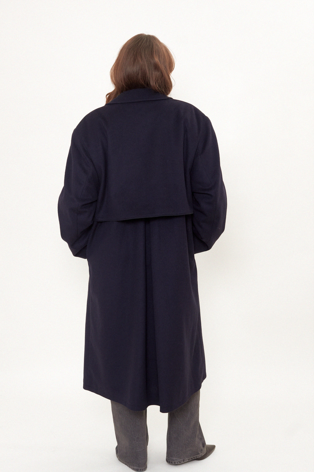 Oversized wool blend coat