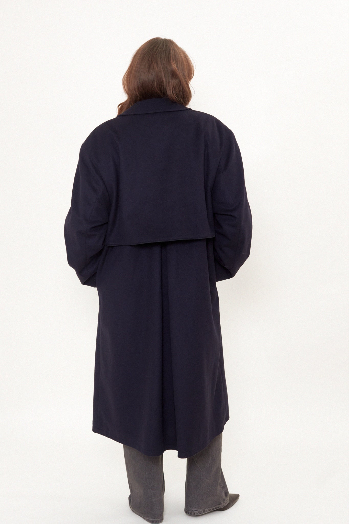 Oversized wool blend coat