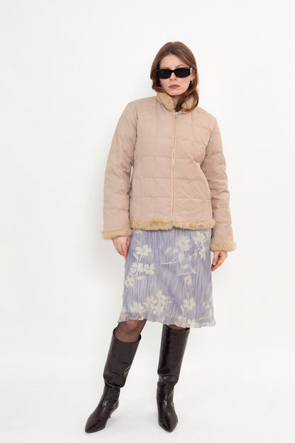 Reversible down winter jacket