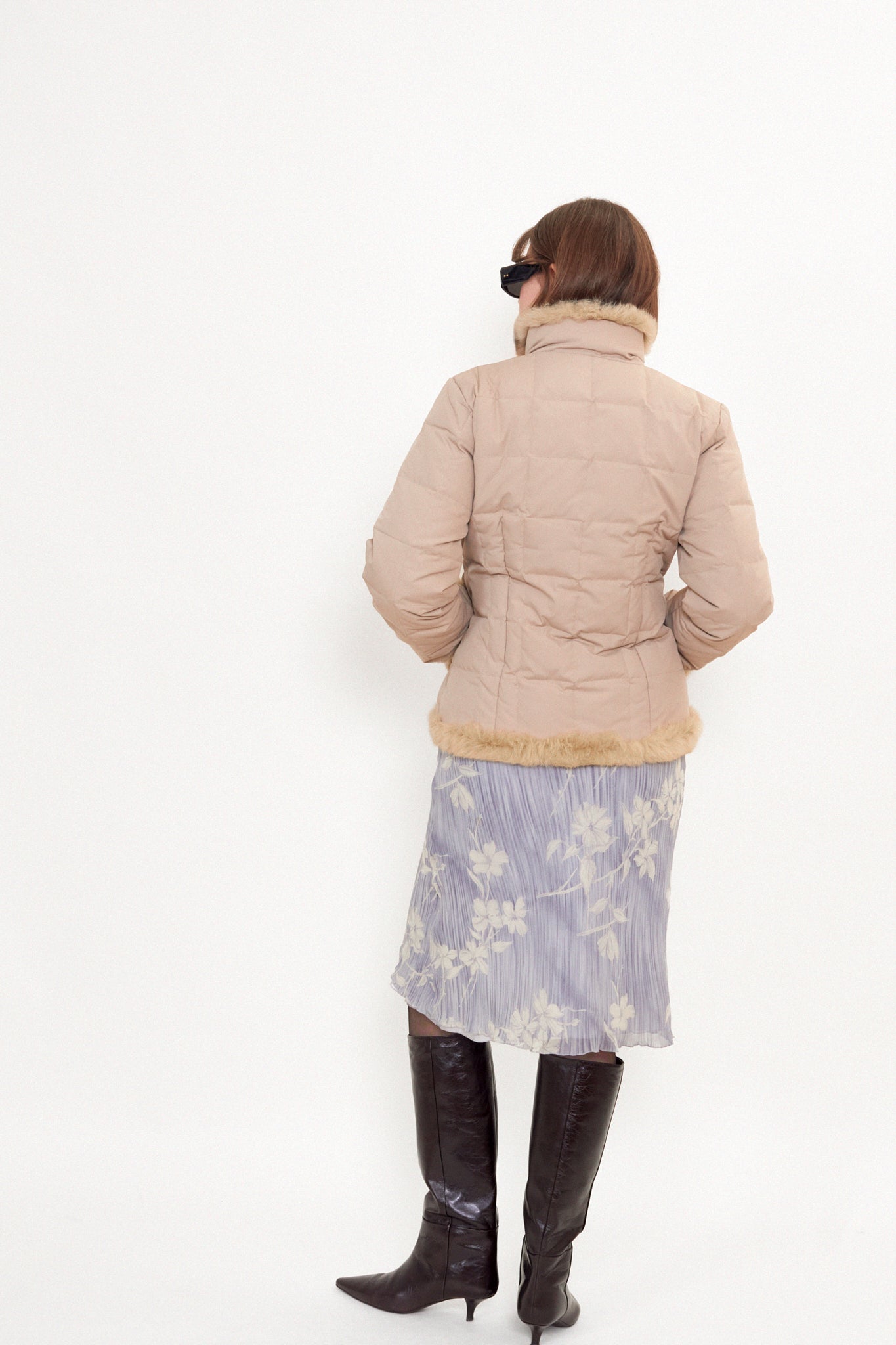 Reversible down winter jacket