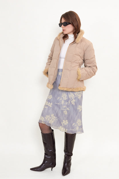 Reversible down winter jacket