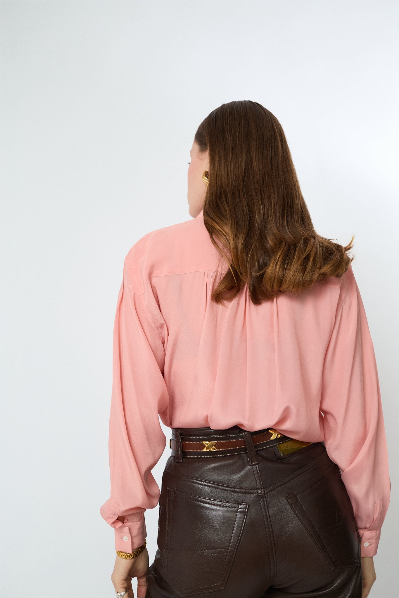 Silky pink blouse