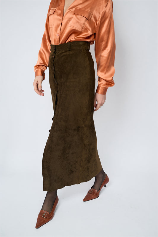 Suede skirt