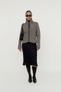 Mohair blend open knit midi skirt