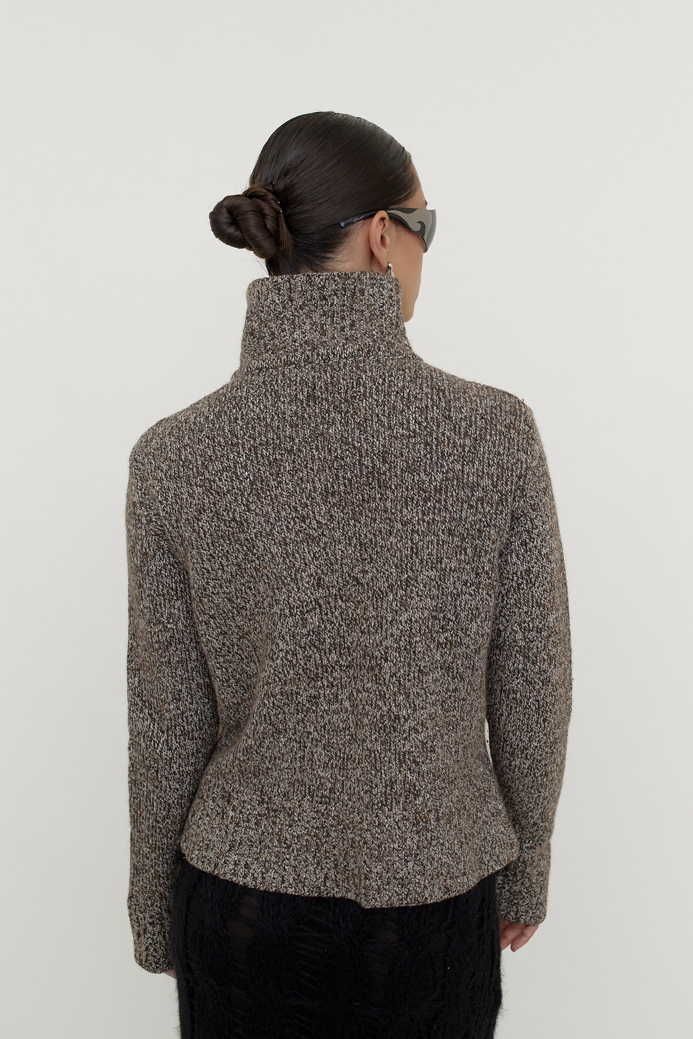 Marella wool blend zip cardigan