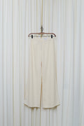 Cream wide-leg trousers