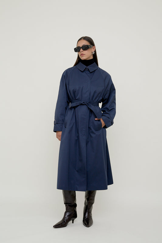 Classic blue trench