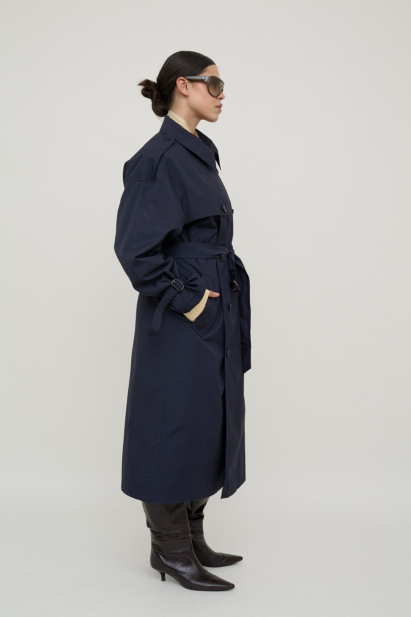 Navy atelier trench