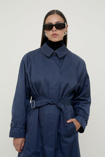 Classic blue trench