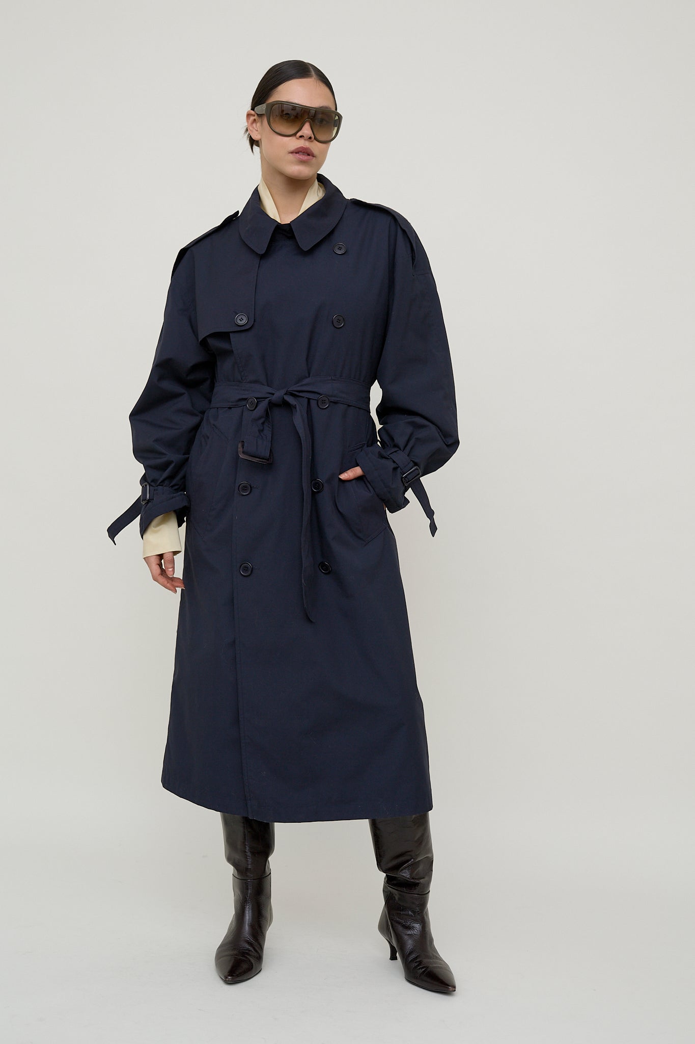 Navy atelier trench