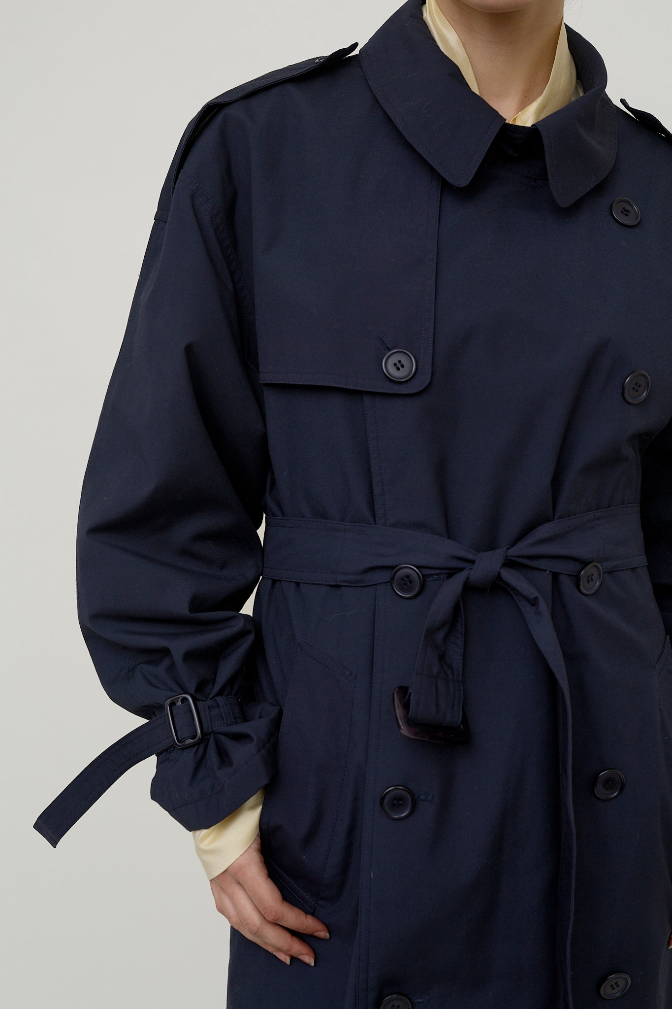 Navy atelier trench