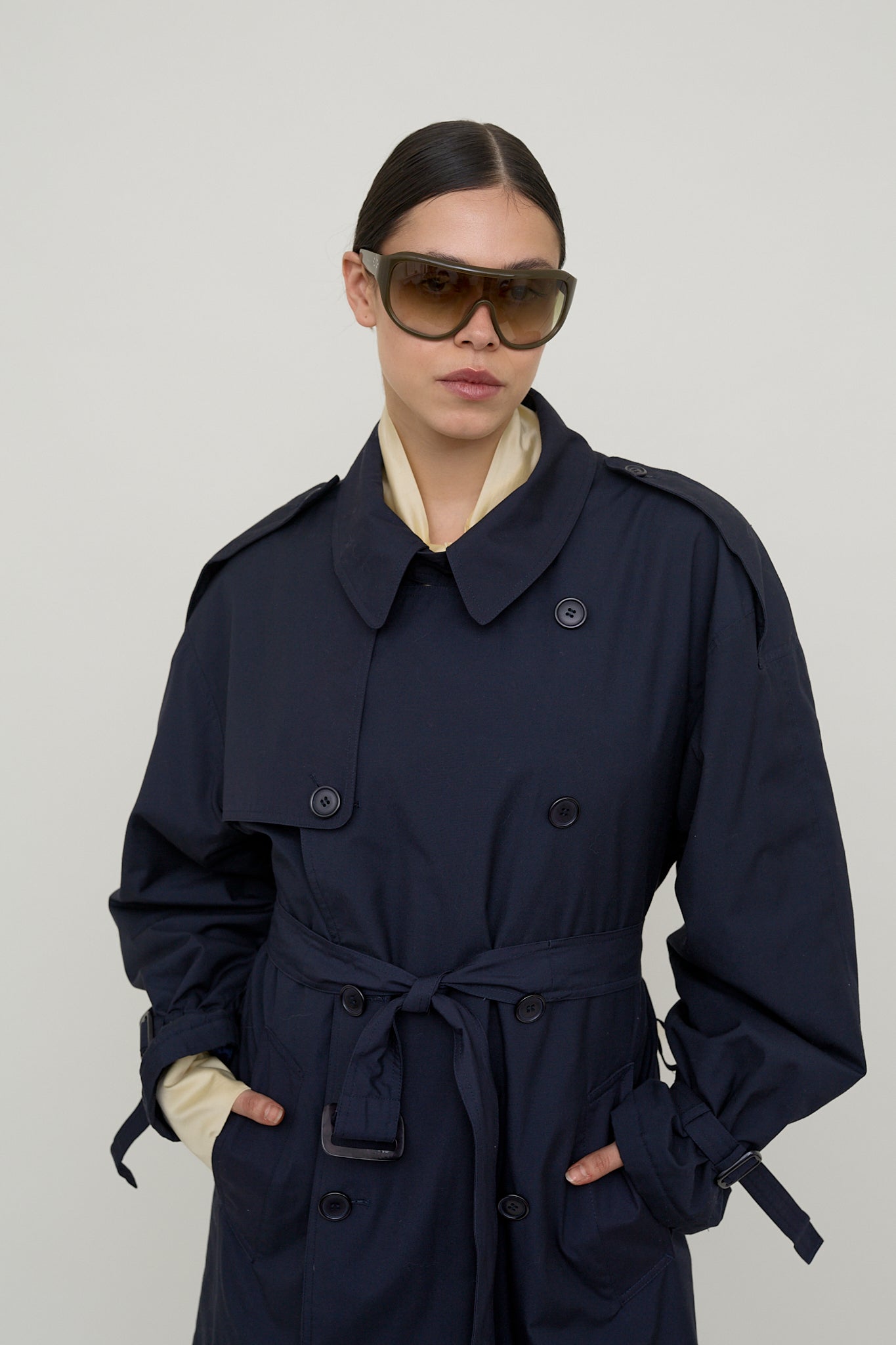 Navy atelier trench