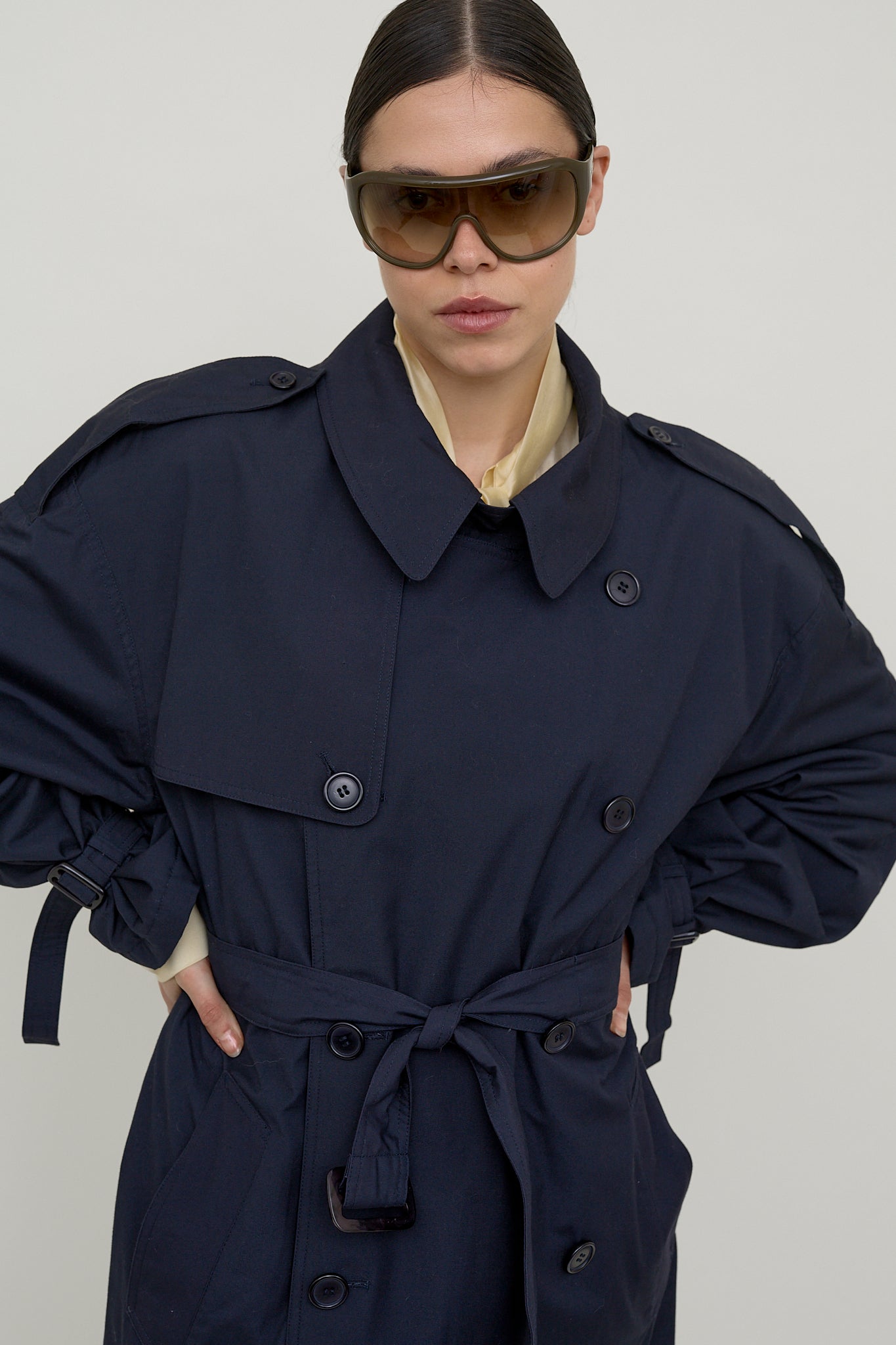Navy atelier trench