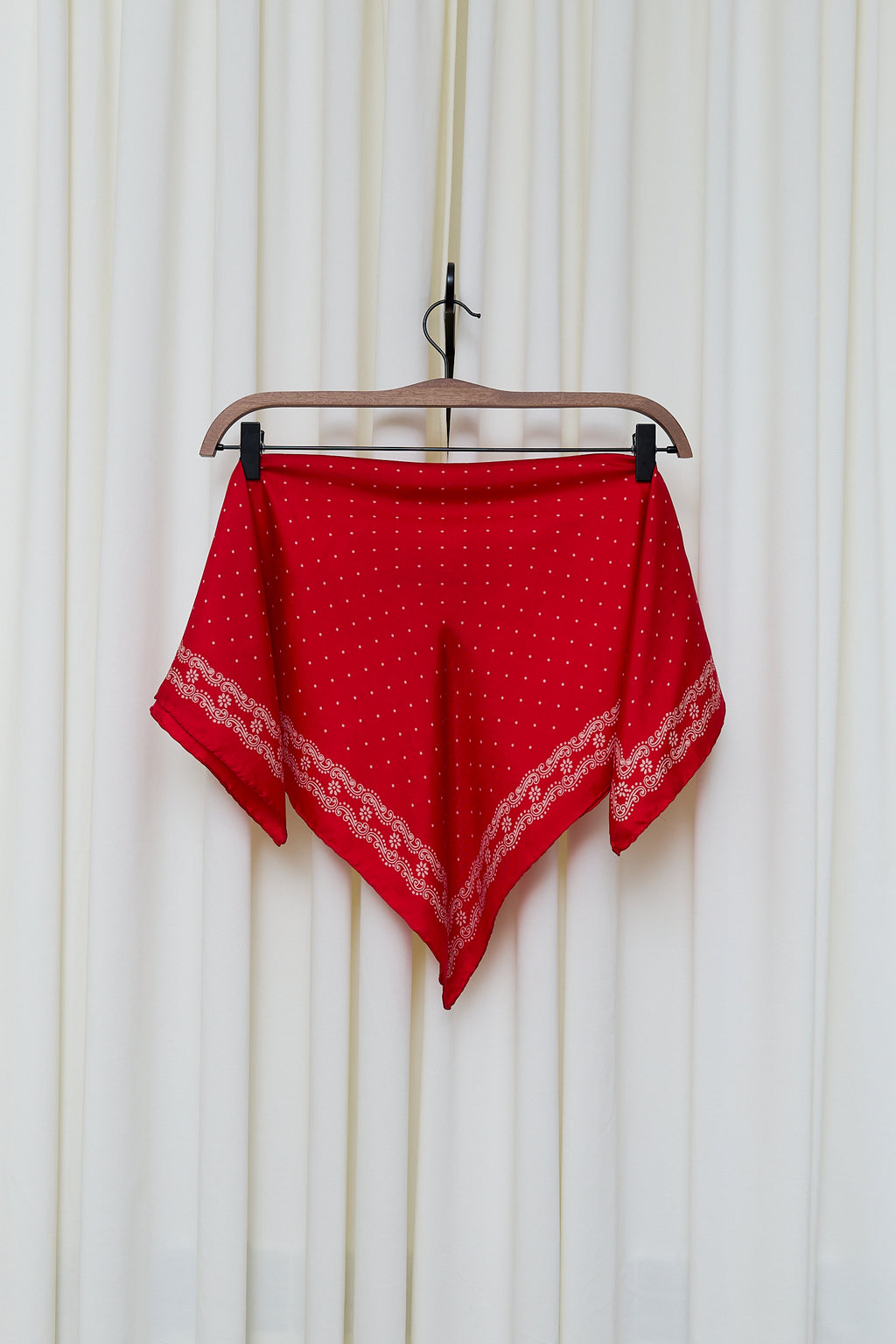 Red silk scarf