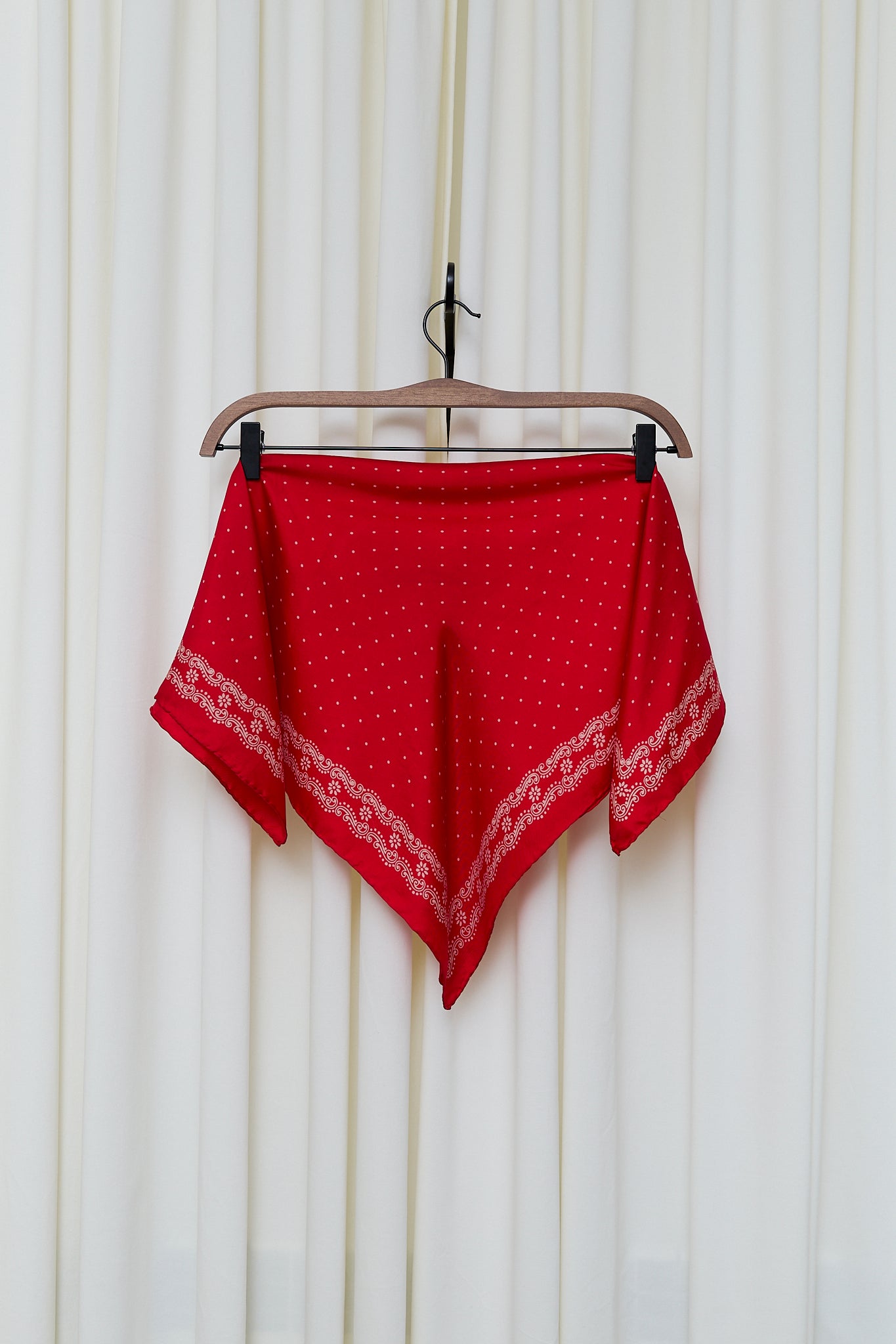Red silk scarf