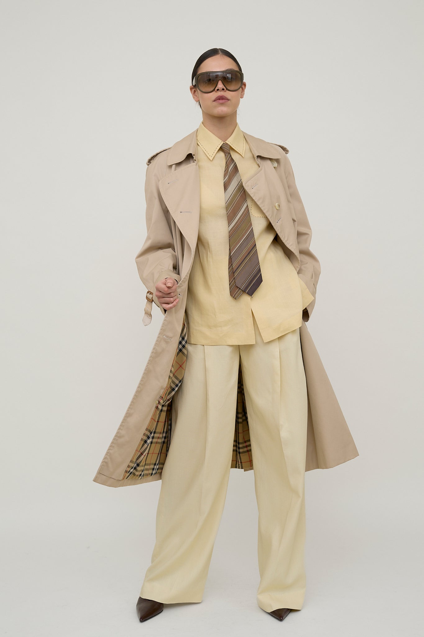 ジャケット・アウター vintage BURBURRY LONDON trench coat Vintage Burberry trench Jacket Wool Nova Check Coat Overcoat