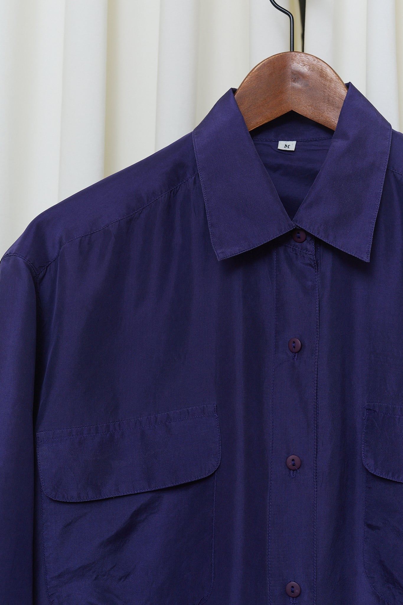 Cobalt silk shirt