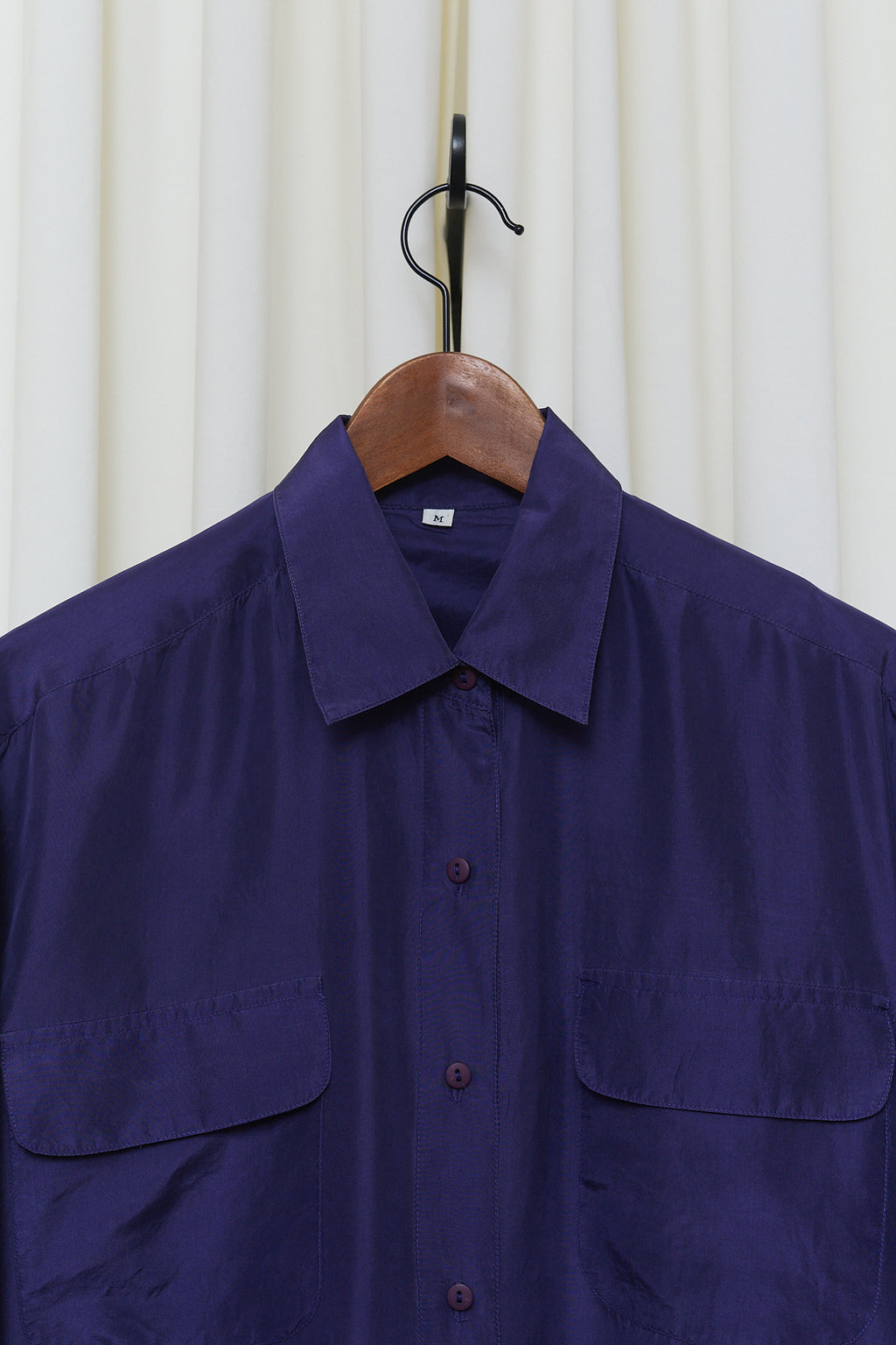 Cobalt silk shirt