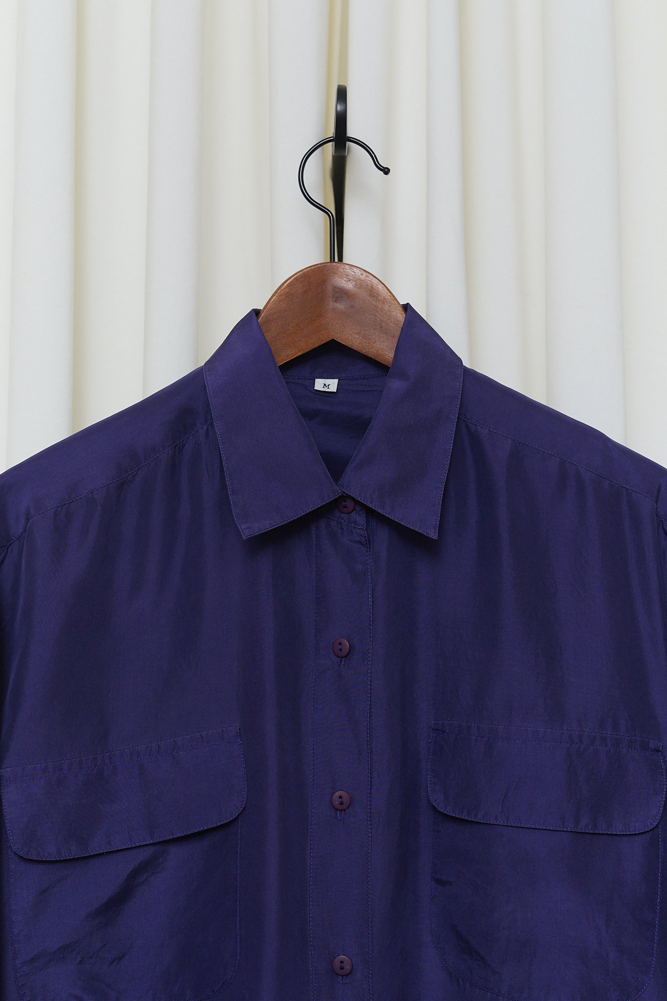 Cobalt silk shirt