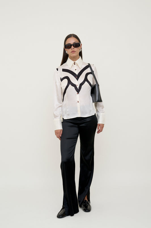 Wild wild west silk blouse