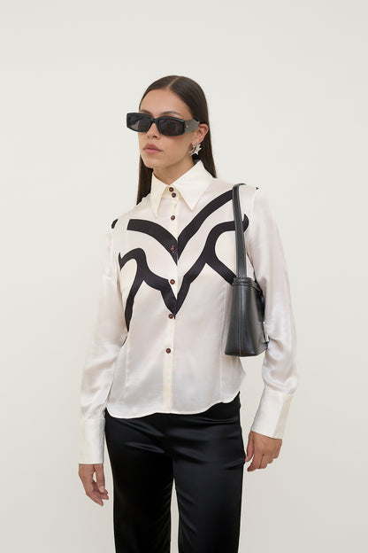 Wild wild west silk blouse
