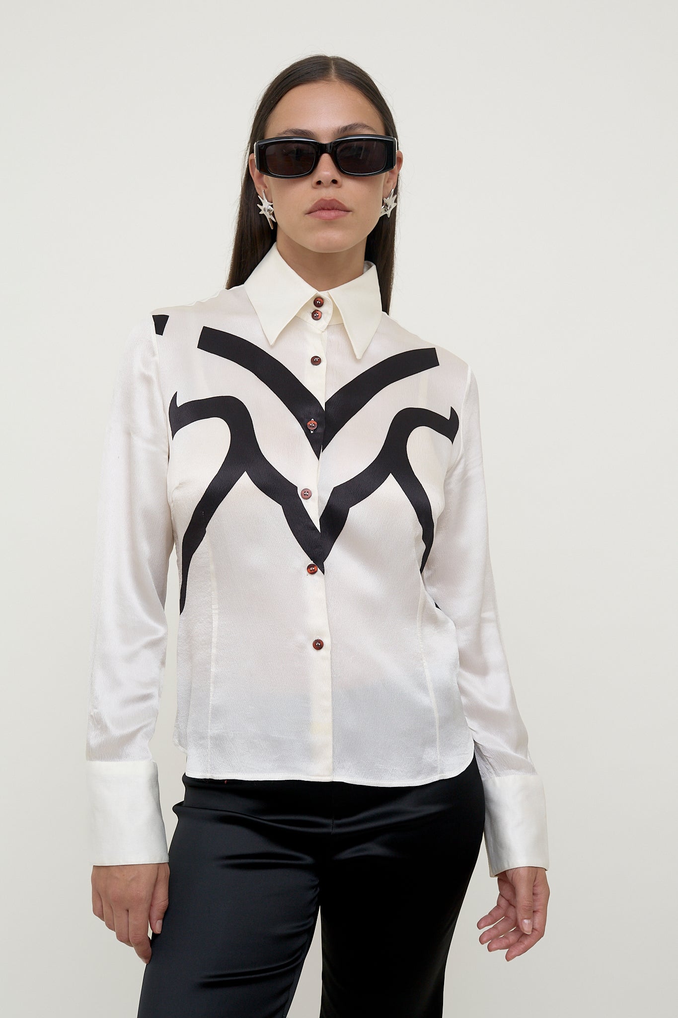 Wild wild west silk blouse