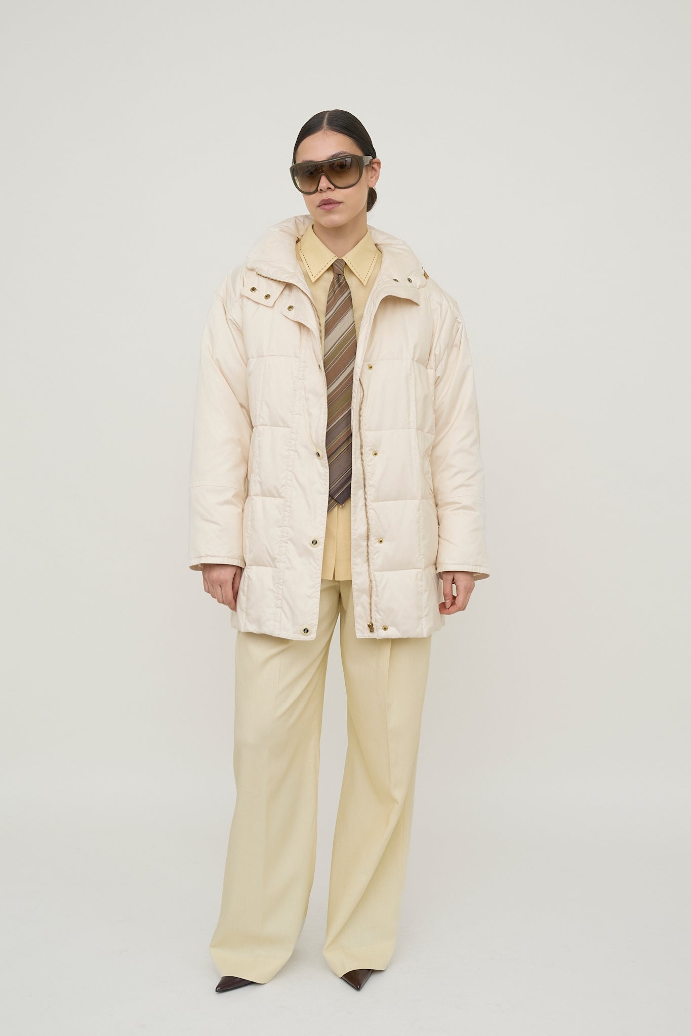 Cream luxury Down coat