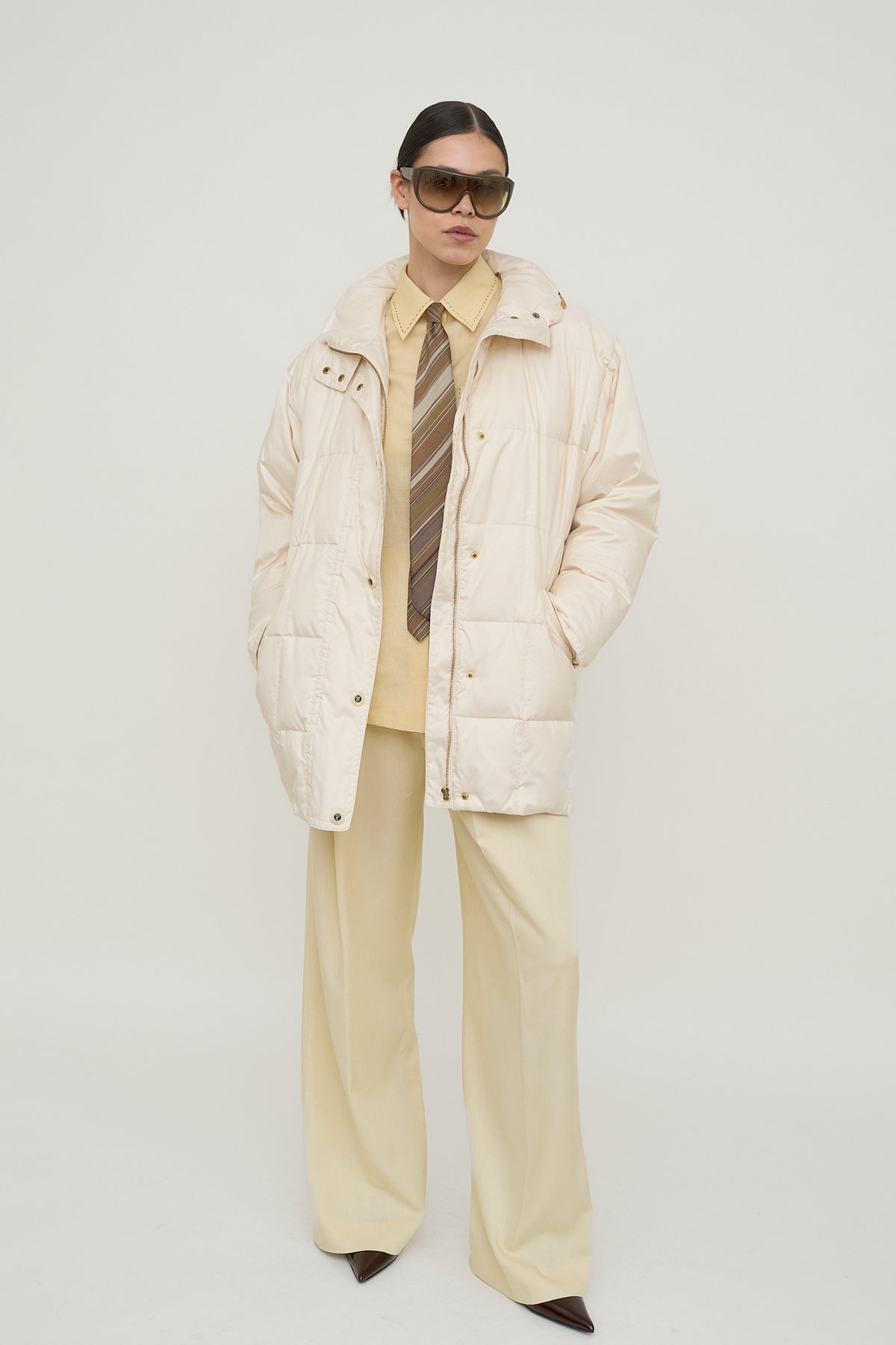 Cream luxury Down coat