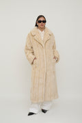 Plush faux fur statement coat