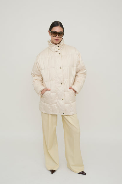 Cream luxury Down coat